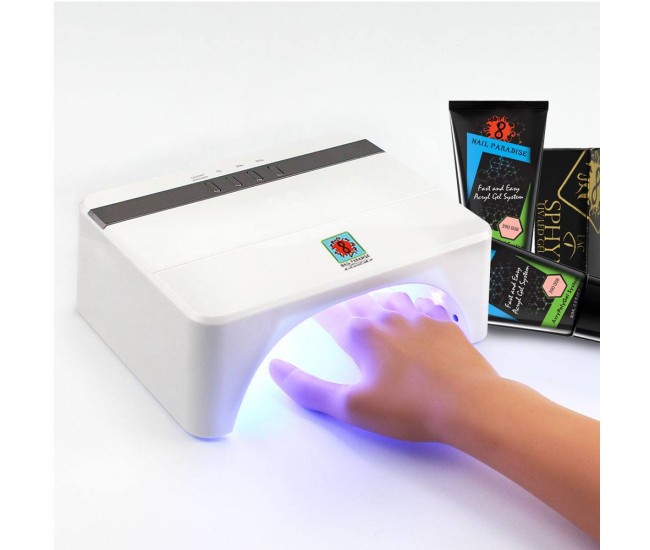 Square - Nail Paradise LED/UV Lamp (Black Strype) Square - Nail Paradise LED/UV Lamp (Black Strype)