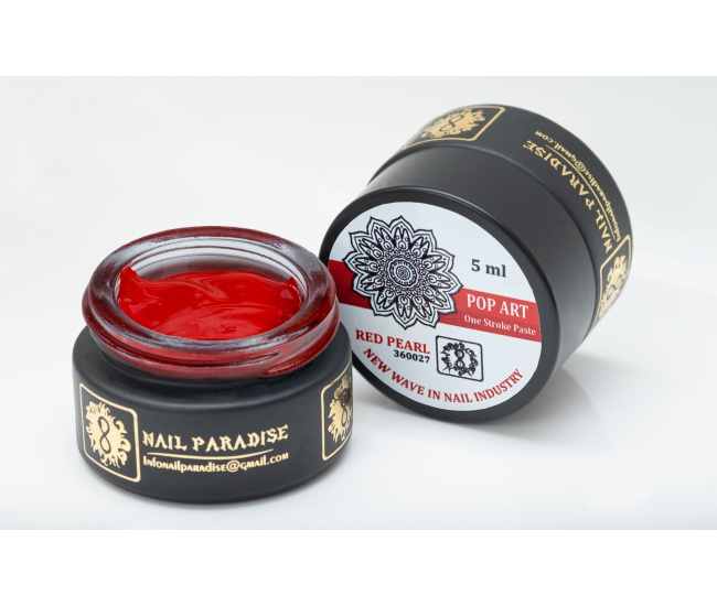 Pop-Art RED PEARL | 360027| One Stroke Paste | 5ml. - Nail & Eyelash Paradise