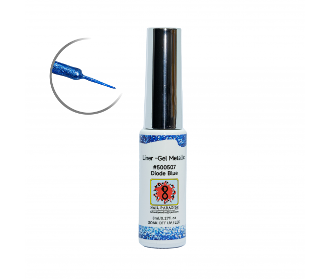 Liner Gel Metallic - Diode Blue 8 ml