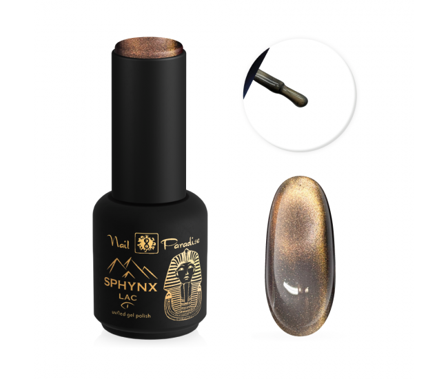 SPHYNX Lac Cat Eye Gel Polish - Gilded Onyx 10ml