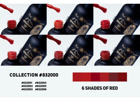 SPHYNX Lac Gel Polish Collection - 6 Shades of Red 60ml SPHYNX Lac Gel Polish Collection - 6 Shades of Red 60ml