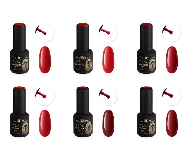 Gel Polish Collection - 6 Shades of Red 60ml