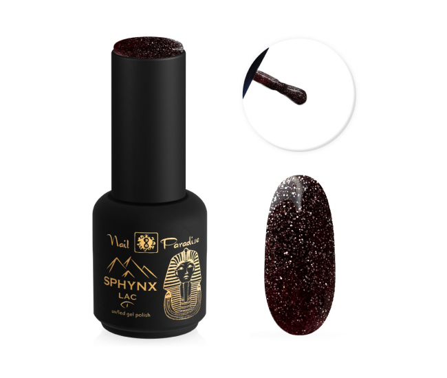 SPHYNX Lac Gel Polish - Disco Lac Burgundy stardust Reflective 10ml SPHYNX Lac Gel Polish - Disco Lac Burgundy stardust Reflective 10ml