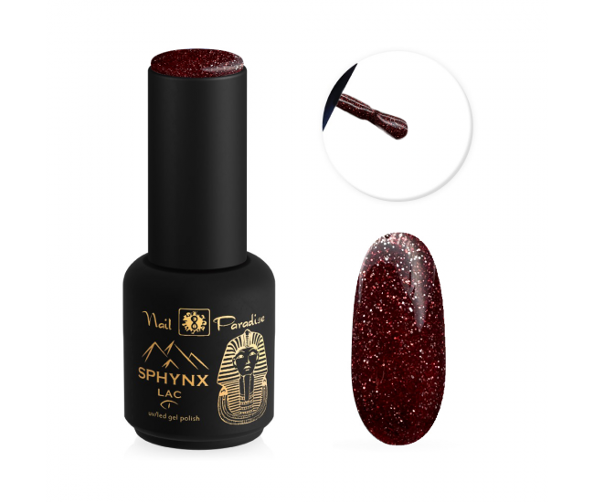 SPHYNX Lac Gel Polish - Disco Lac  ⁠Crimson Diamond  Reflective  10ml