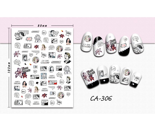 3D Nail Stickers | Trend stickers| CA-306