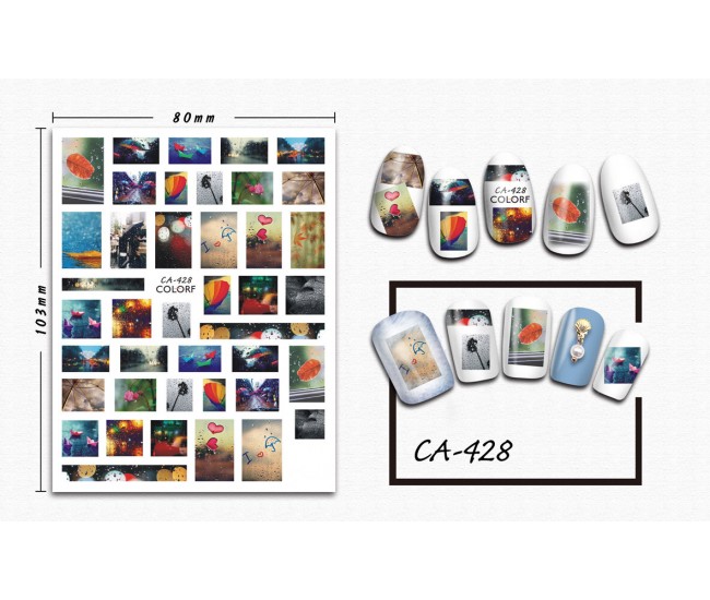 3D Nail Stickers | Trend stickers| CA-428