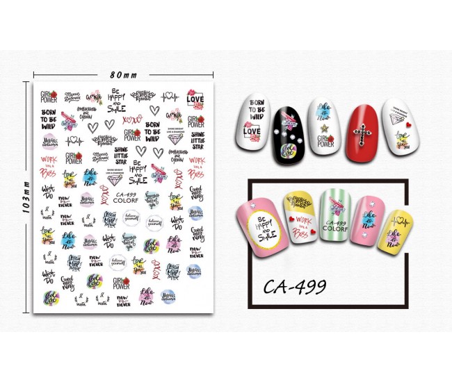 3D Nail Stickers | Trend stickers| CA-499