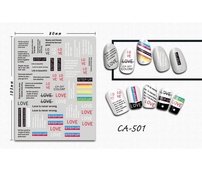 3D Nail Stickers | Trend stickers| CA-501