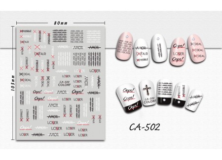 3D Nail Stickers - CA-502 3D Nail Stickers - CA-502