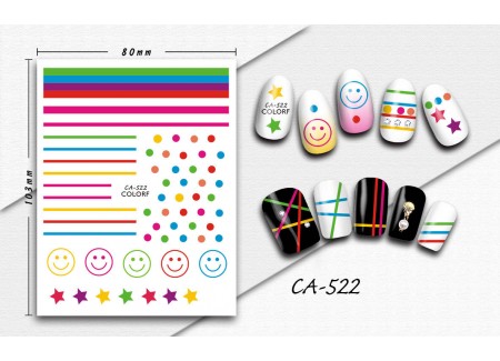 3D Nail Stickers - CA-522 3D Nail Stickers - CA-522