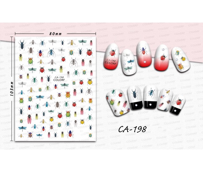 3D Nail Stickers | Trend stickers| CA-198