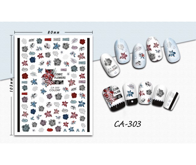 3D Nail Stickers | Trend stickers| CA-303