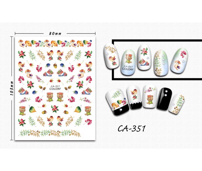 3D Nail Stickers | Trend stickers| CA-351