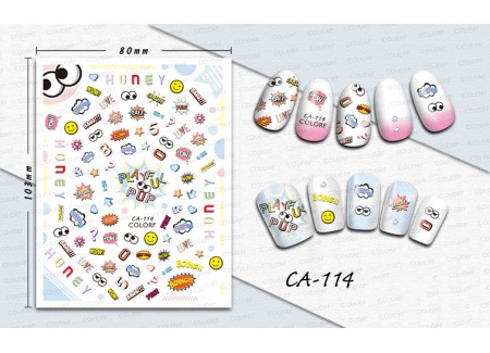3D Nail Stickers - CA-114 3D Nail Stickers - CA-114