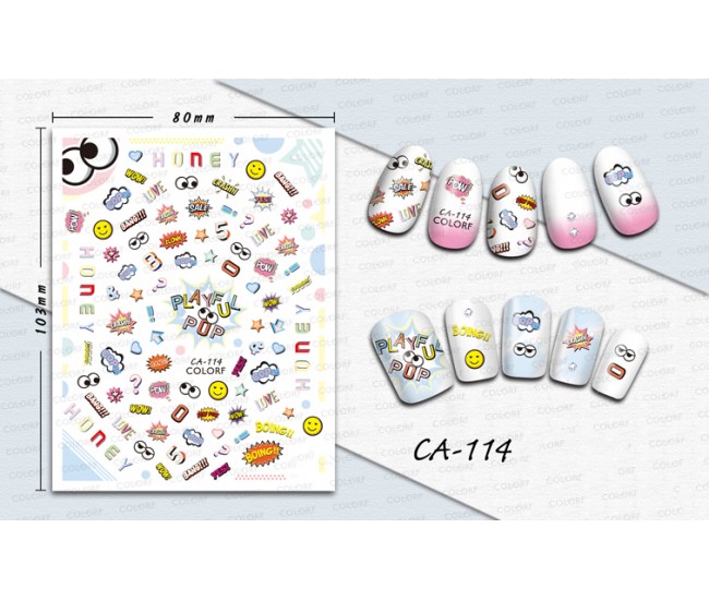 3D Nail Stickers | Trend stickers| CA-114
