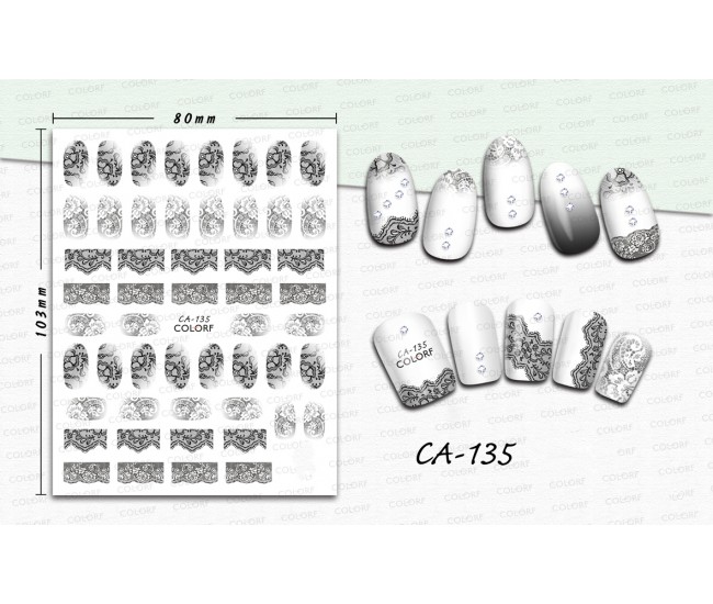 3D Nail Stickers | Trend stickers| CA-135