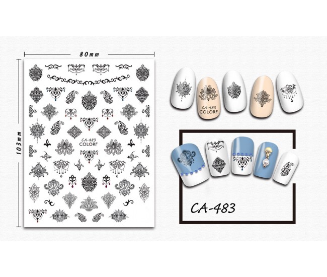 3D Nail Stickers | Trend stickers| CA-483