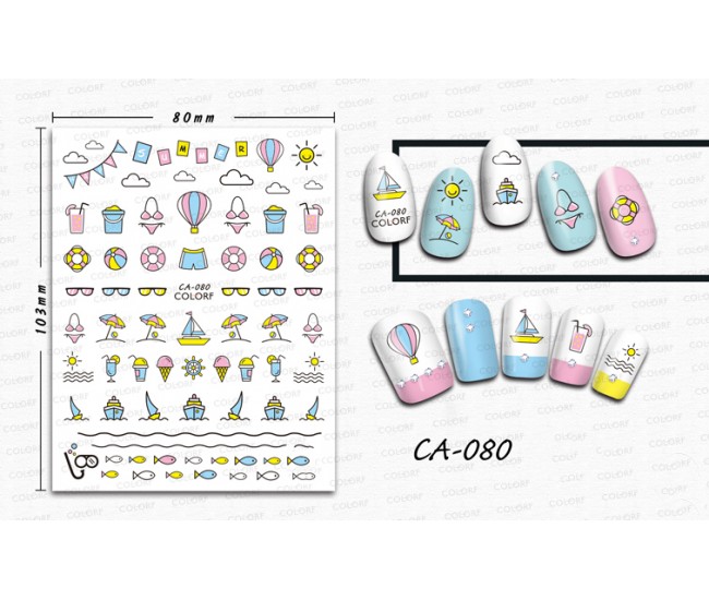 3D Nail Stickers | Love story Designs| CA-080