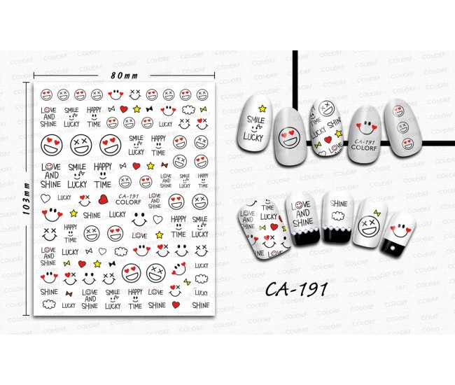 3D Nail Stickers | Love story Designs| CA-191