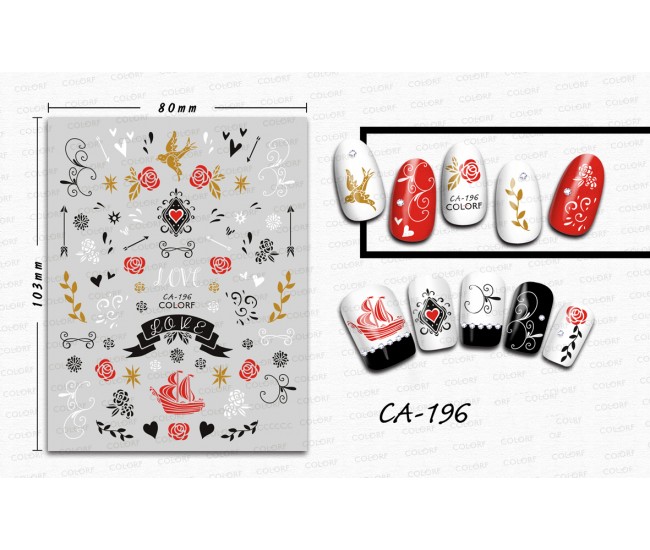 3D Nail Stickers | Love story Designs| CA-196