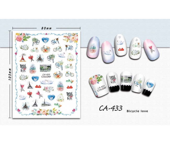 3D Nail Stickers | Love story Designs| CA-433