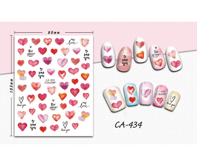 3D Nail Stickers | Love story Designs| CA-434