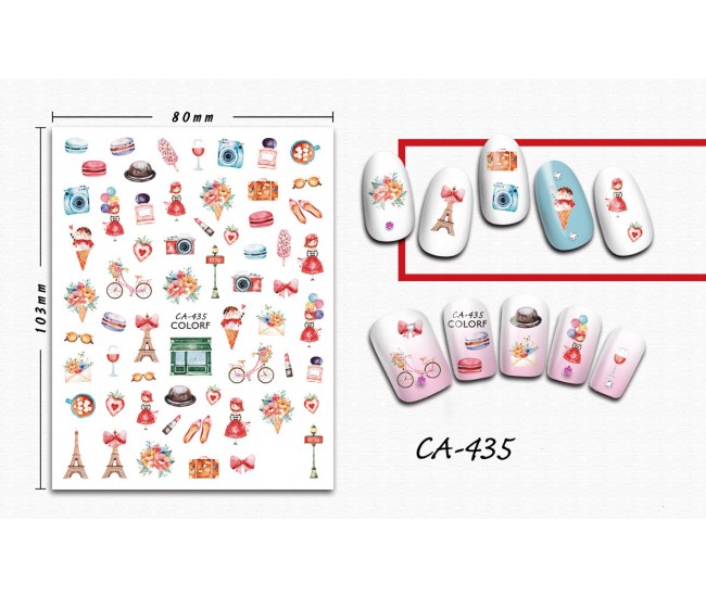 3D Nail Stickers | Love story Designs| CA-435