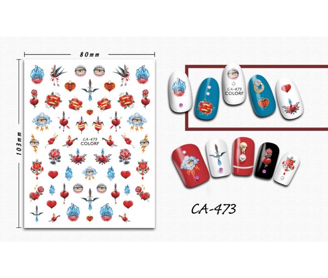 3D Nail Stickers | Love story Designs| CA-473