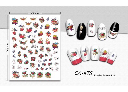 3D Nail Stickers - CA-475 3D Nail Stickers - CA-475