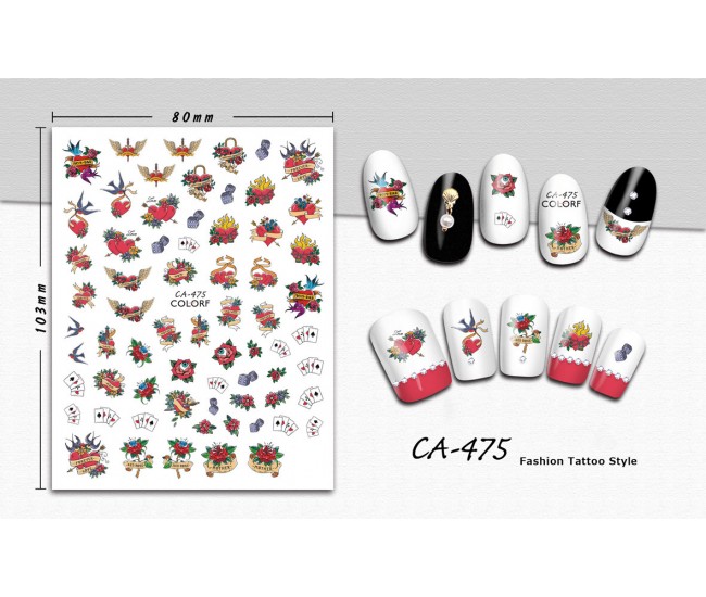 3D Nail Stickers | Love story Designs| CA-475