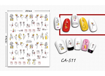 3D Nail Stickers - CA-511 3D Nail Stickers - CA-511