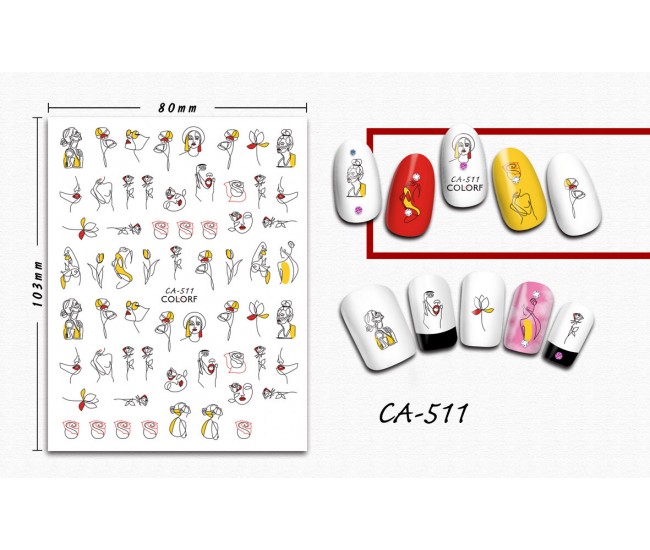 3D Nail Stickers | Love story Designs| CA-511