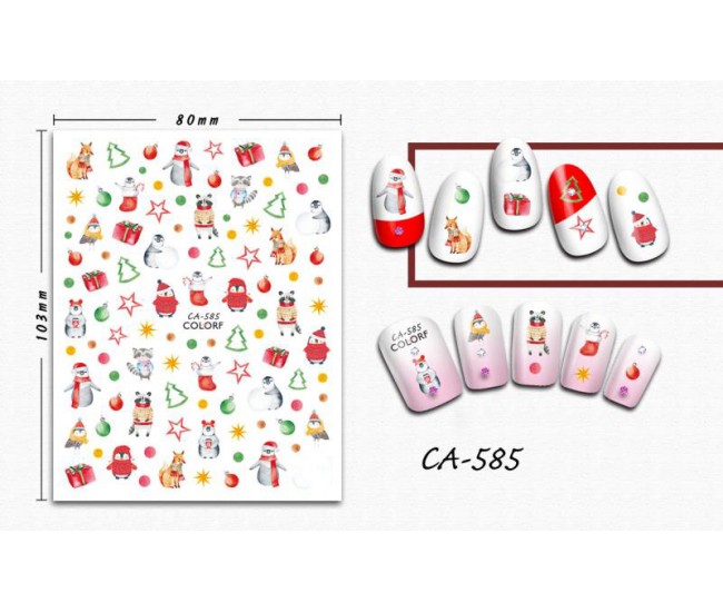 3D Nail Stickers | Christmas Designs| CA-585