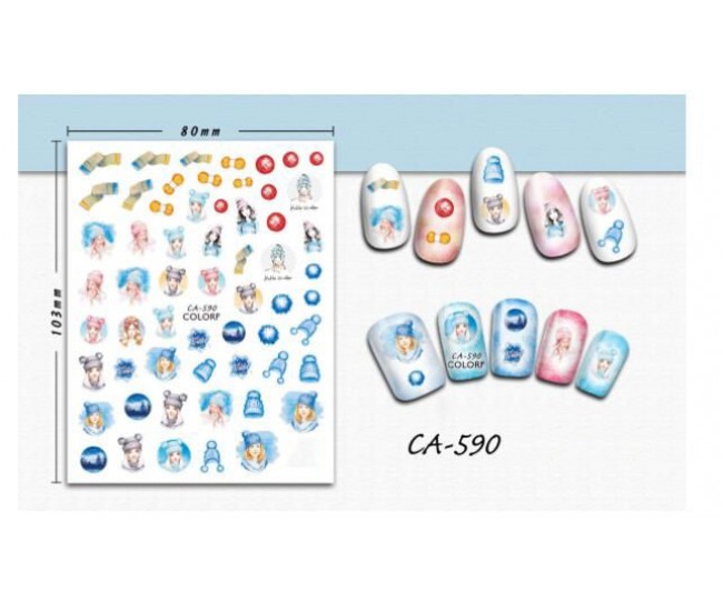 3D Nail Stickers | Christmas Designs| CA-590