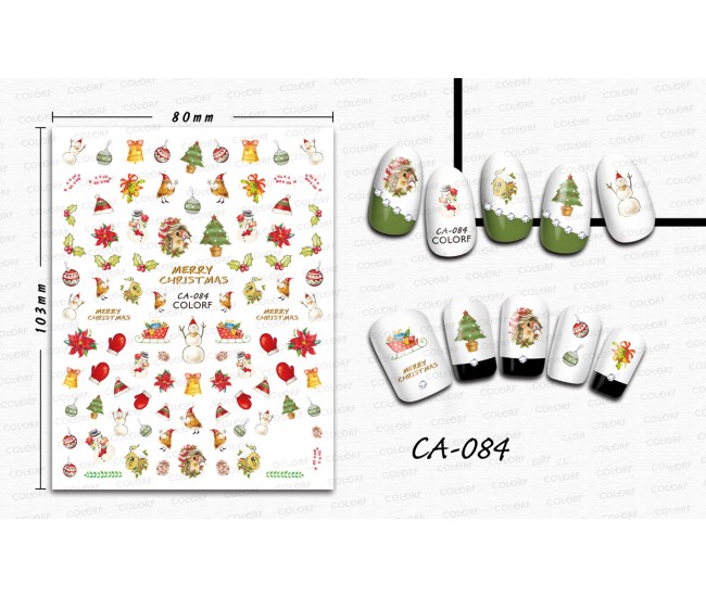 3D Nail Stickers | Christmas Designs| CA-084