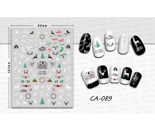3D Nail Stickers | Christmas Designs| CA-089