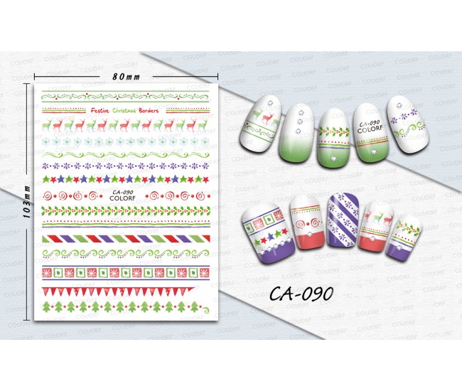 3D Nail Stickers | Christmas Designs| CA-090