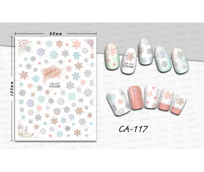 3D Nail Stickers | Christmas Designs| CA-117