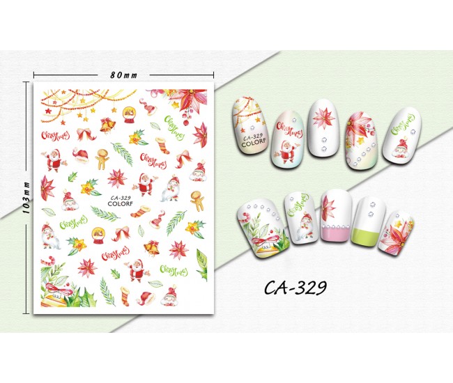 3D Nail Stickers | Christmas Designs| CA-329