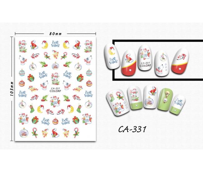 3D Nail Stickers | Christmas Designs| CA-331