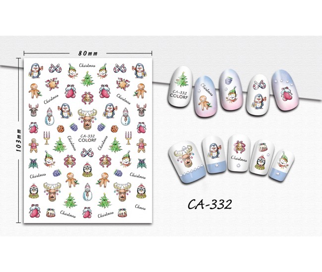 3D Nail Stickers | Christmas Designs| CA-332