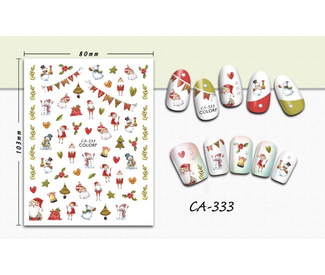 3D Nail Stickers | Christmas Designs| CA-333