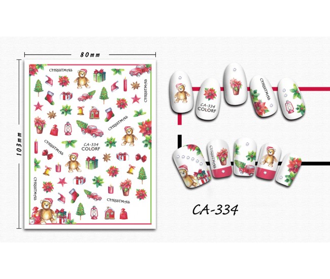 3D Nail Stickers | Christmas Designs| CA-334