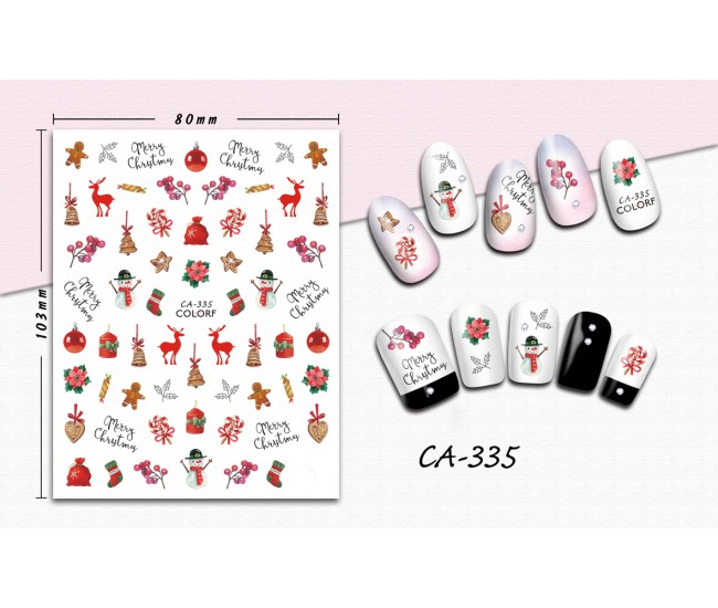 3D Nail Stickers | Christmas Designs| CA-335