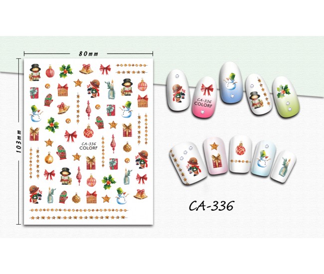 3D Nail Stickers | Christmas Designs| CA-336