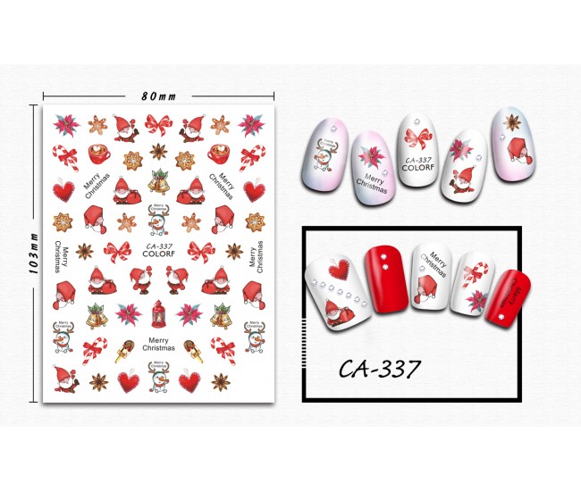 3D Nail Stickers | Christmas Designs| CA-337