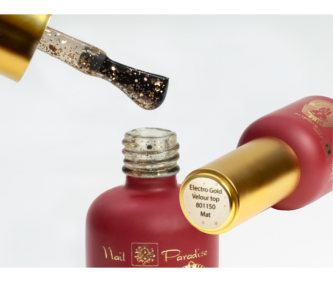 Top Coat - Electro Gold Velour Top Mat 10ml