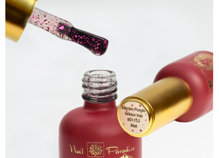 Top Coat - Electro Purple Velour Top Mat 10ml Top Coat - Electro Purple Velour Top Mat 10ml