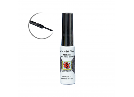 Liner Gel Disco - Dark Silver 8 ml Liner Gel Disco - Dark Silver 8 ml