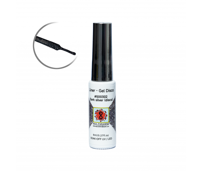 Liner Gel Disco - Dark Silver  8 ml